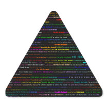I'm With The Band Text Design I Triangle Sticker