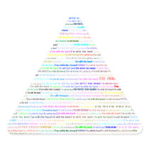 I'm With The Band Text Design II Triangle Sticker
