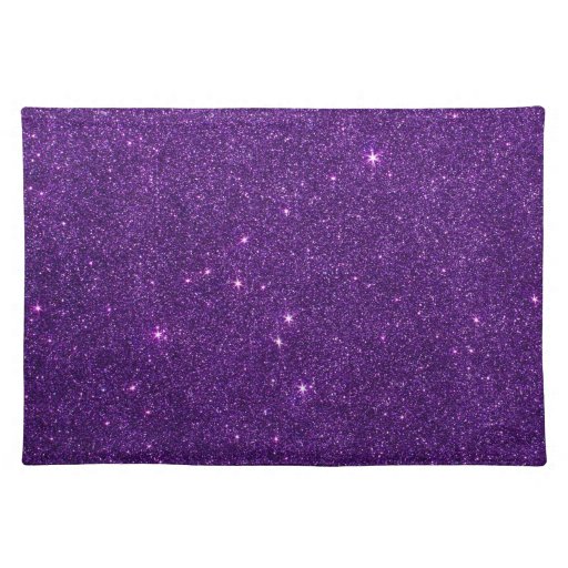 Image of Bright Purple Glitter Place Mats