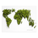 image of world map post card