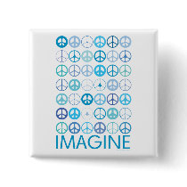 IMAGINE - Blue International Peace Signs