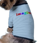 Imagine in Rainbow Colour Lettering pet clothing