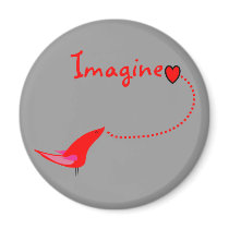 "Imagine"---John Gifts Fridge Magnet