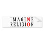 Imagine No Religion Bumper Sticker