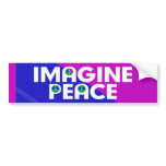 imagine peace bumper sticker