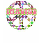 Imagine Peace Pink Retro t-shirts