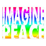 IMAGINE PEACE RAINBOW POSTCARD
