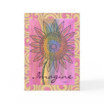 Imagine Tie-Dye Peace Flower Greeting Card