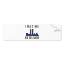Imagine Twin Towers sillouette Bumper Sticker