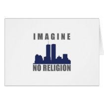 Imagine Twin Towers sillouette Greeting Card