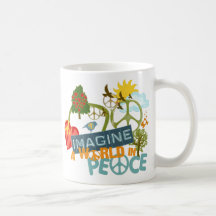 Imagine World Peace Coffee Mugs