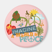 Imagine World Peace Magnets