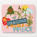 Imagine World Peace Mousepads