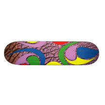 IMG_2545 Eight seconds found object, colourful  .. Custom Skate Board
