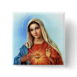 Immaculate Heart Mary buttons