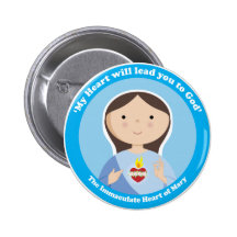 Immaculate Heart of Mary Pinback Buttons