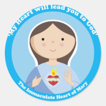 Immaculate Heart of Mary Round Sticker