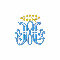 Immaculate Virgin Mary monogram Embroidered Polo Shirt