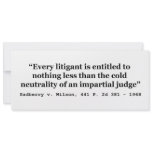 Impartial Judge Sadberry v Wilson 441 2d 381 1968 invitations