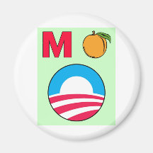 Impeach Obama barack president m peach Refrigerator Magnet