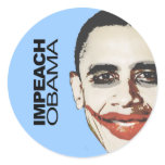 Impeach Obama Round Sticker