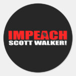Impeach Scott Walker Stickers