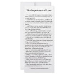 Importance of Love Prayer Card rack cards