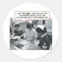 Important Nurse - Adorable Hat Stickers