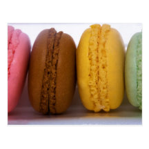Imported gourmet French macarons (macaroons) Postcard