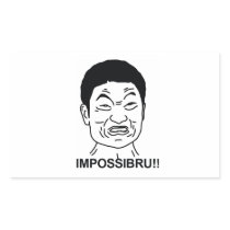 Impossibru Rectangle Sticker