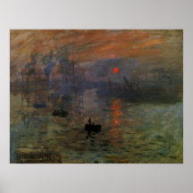 Impression, Sunrise by Monet Vintage Impressionism Poster