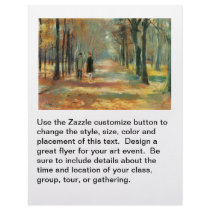 Impressionist art by Ury couple walking in woods