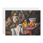 Impressionist art still life apple peaches Cezanne invitations