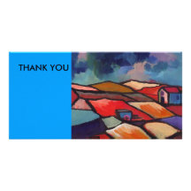 IMPRESSIONIST LANDSCAPE, THANK YOU CUSTOMIZED PHOTO CARD