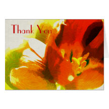 Impressionist Spring Tulips Thank You Note Card