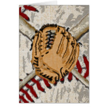 Impressionistic Baseball Design Card