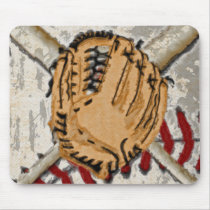 Impressionistic Baseball Design Mousepads