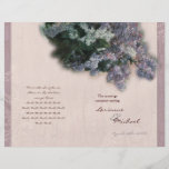 Impressionistic Lilacs -  Wedding Program Custom Flyer