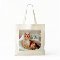 Impressionist's Cat in a Sink Basin Tote Bag