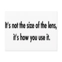Impressive Lens Size postcards