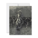 In A Stampede by Remington, Vintage Cowboy invitations