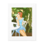 in blue post card