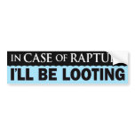 In Case Of Rapture Bumper Sticker bumper stickers