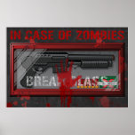 In Case Of Zombies Gamer Poster - Apocolypse Guns posters