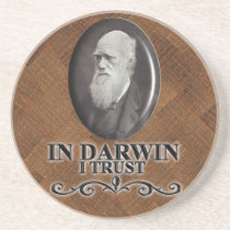 IN DARWIN I TRUST coasters