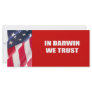 In Darwin we trust Personalized Rack Card