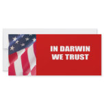 In Darwin we trust rack cards