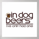 In Dog Beers (w/Mug)... posters