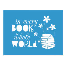 In Every Book A Whole World Post Cards