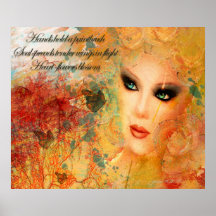 In Full Bloom (with Haiku) Print